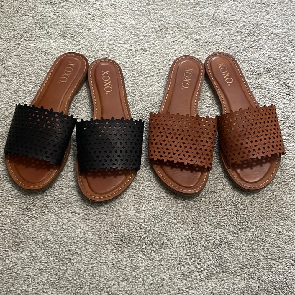 COPY - Black and Tan Sandals. Purchased from Macy’s. Worn once